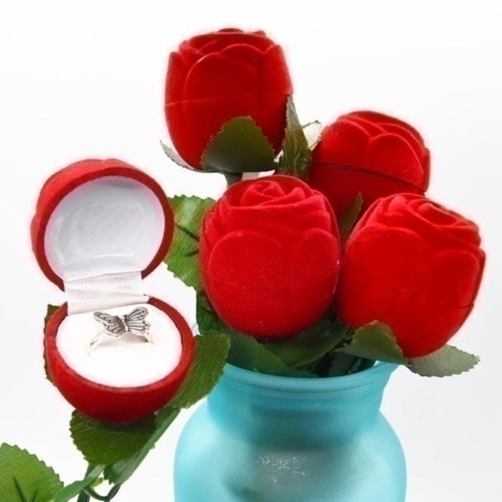 Rose Ring Holder Gift Box